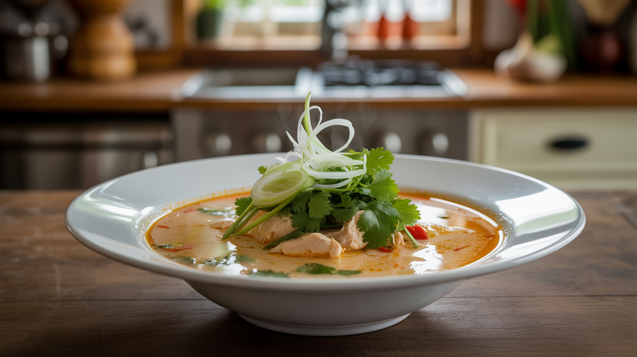 Easy Thai Chicken Coconut Soup (Tom Kha Gai Style)